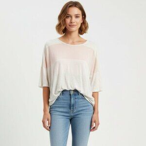 Aritzia Wilfred Women’s Tee T-shirt Short sleeve Cropped Flowy Boxy fit XS